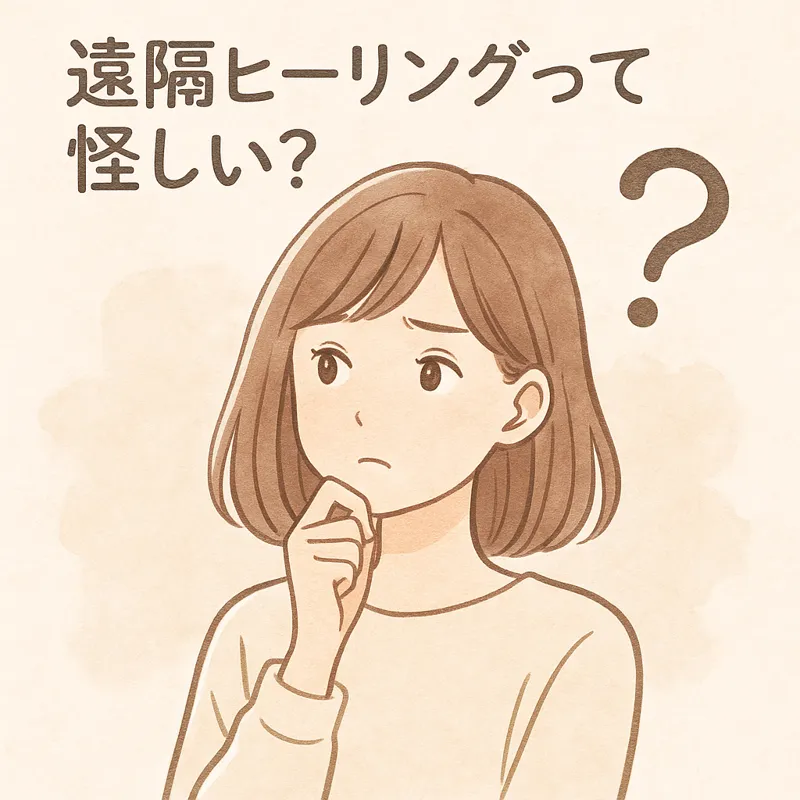 「遠隔ヒーリングは怪しいのかな?」と感じる女性