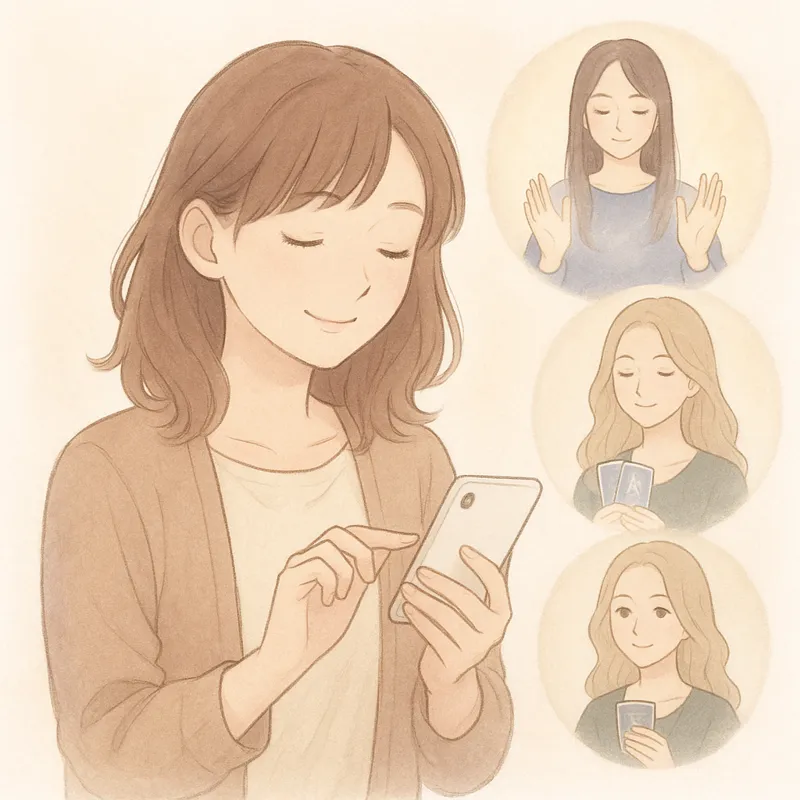 ヒーリングの効果を実感するために本物の占い師を選ぶ女性